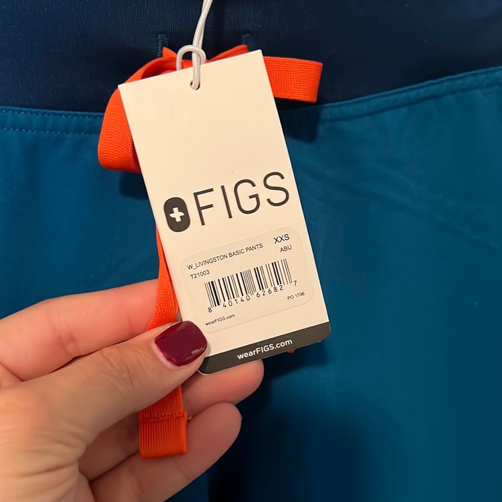 Figs alps blue Livingston basic pants, new with tags (XXsmall)